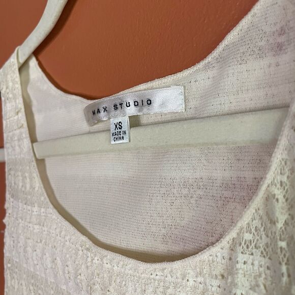 NEW Max Studio Ruffle Lace Hip Tank Womens Size XS - Picture 4 of 4